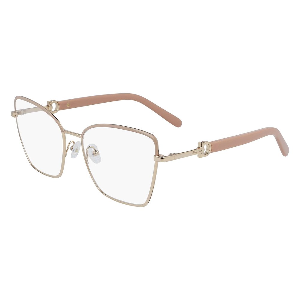 New Salvatore Ferragamo SF 2223 685 Rose Gold & Nude Eyeglasses 54/17/140